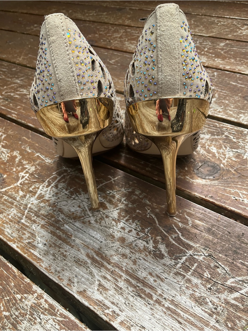 BCBGMaxAzria Rhinestone Heels - Picture 4 of 9